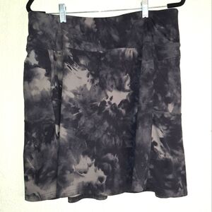 New Santiny Women's’ Tennis Golf Skort XXL Black Polyester W/zipper Pocket